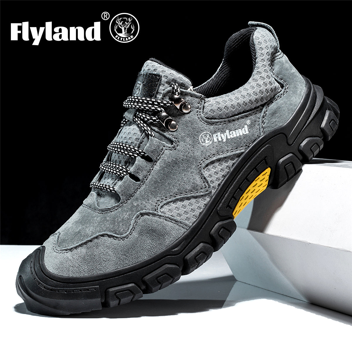 FLYLAND Men's Outdoor Hiking Shoes Non Slip Work Shoes