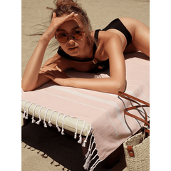 Quick Drying Beach Towel Soft Absorbent XL Size Tassel Design