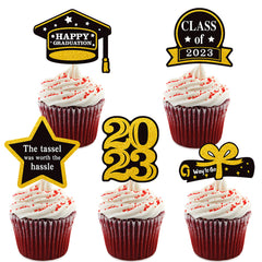 5pcs Graduation Cake Decorations Happy Graduation Cake Decor Supplies