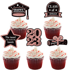 5pcs Graduation Cake Decorations Happy Graduation Cake Decor Supplies