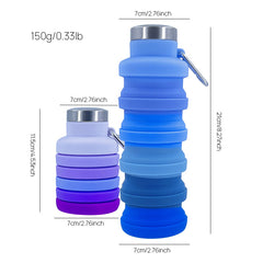 500ml Silicone Water Bottle Lightweight Portable