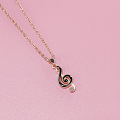 Fashionable Notes Pendant Necklace in 4 Colors for Women