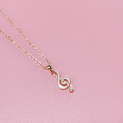 Fashionable Notes Pendant Necklace in 4 Colors for Women