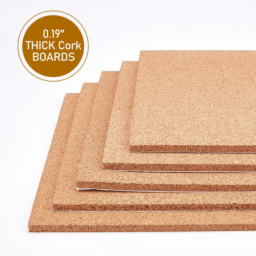 6 Self Adhesive Cork Sheets 29.7x21x0.3 - Coaster Cork Backing Sheets