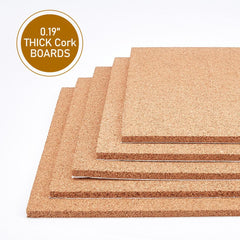 6 Self Adhesive Cork Sheets 29.7x21x0.3 - Coaster Cork Backing Sheets