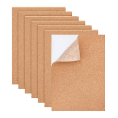 6 Self Adhesive Cork Sheets 29.7x21x0.3 - Coaster Cork Backing Sheets