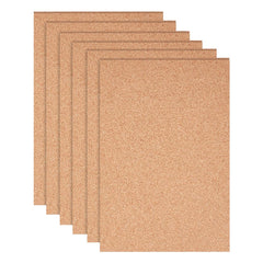 6 Self Adhesive Cork Sheets 29.7x21x0.3 - Coaster Cork Backing Sheets
