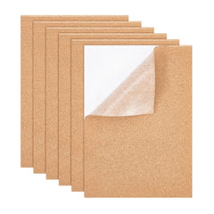 6 Self Adhesive Cork Sheets 29.7x21x0.3 - Coaster Cork Backing Sheets
