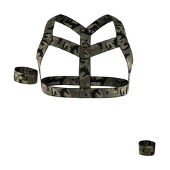Men's Camo Muscle Chest Strap Night Club Performance Belt