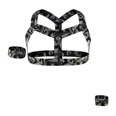 Men's Camo Muscle Chest Strap Night Club Performance Belt