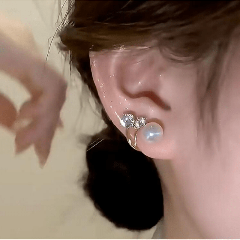 Faux Pearl Stud Earrings for Girls