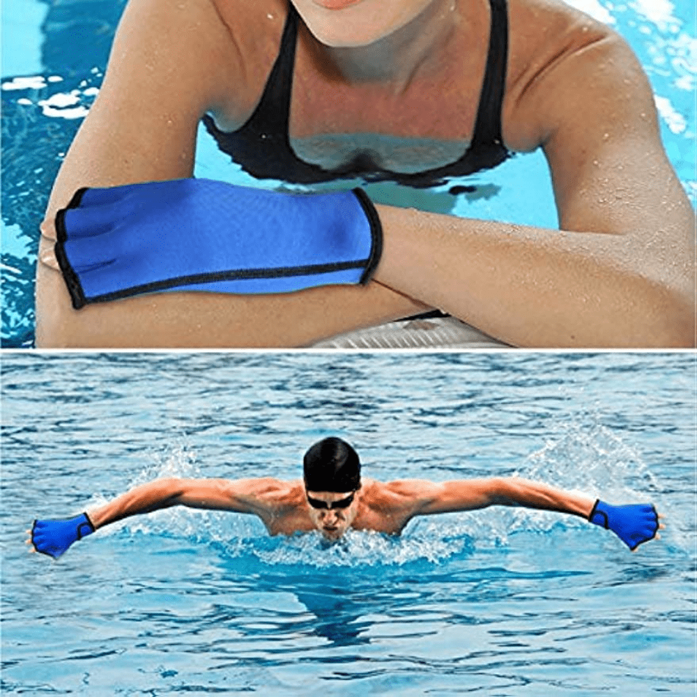 Get Fit & Strong with Aquatic Fitness Gloves - 1 Pair of Swimming Paddles