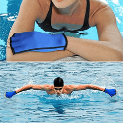 Get Fit & Strong with Aquatic Fitness Gloves - 1 Pair of Swimming Paddles