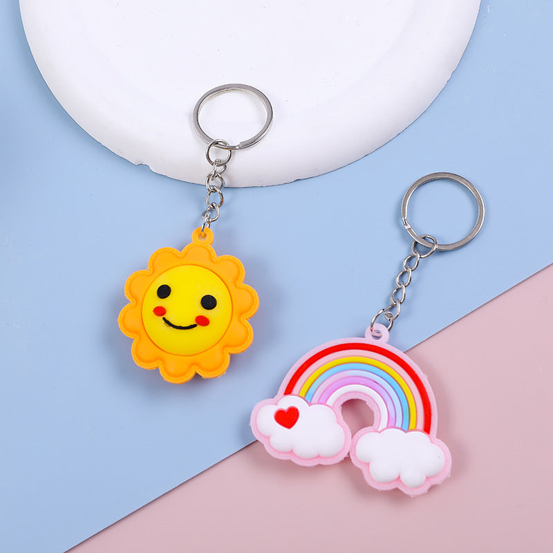Cartoon Keychain Plush Backpack Pendant