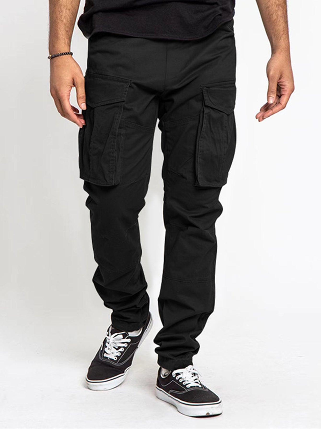 Classic Cargo Pants Men's Casual Drawstring Joggers Hip Hop Autumn