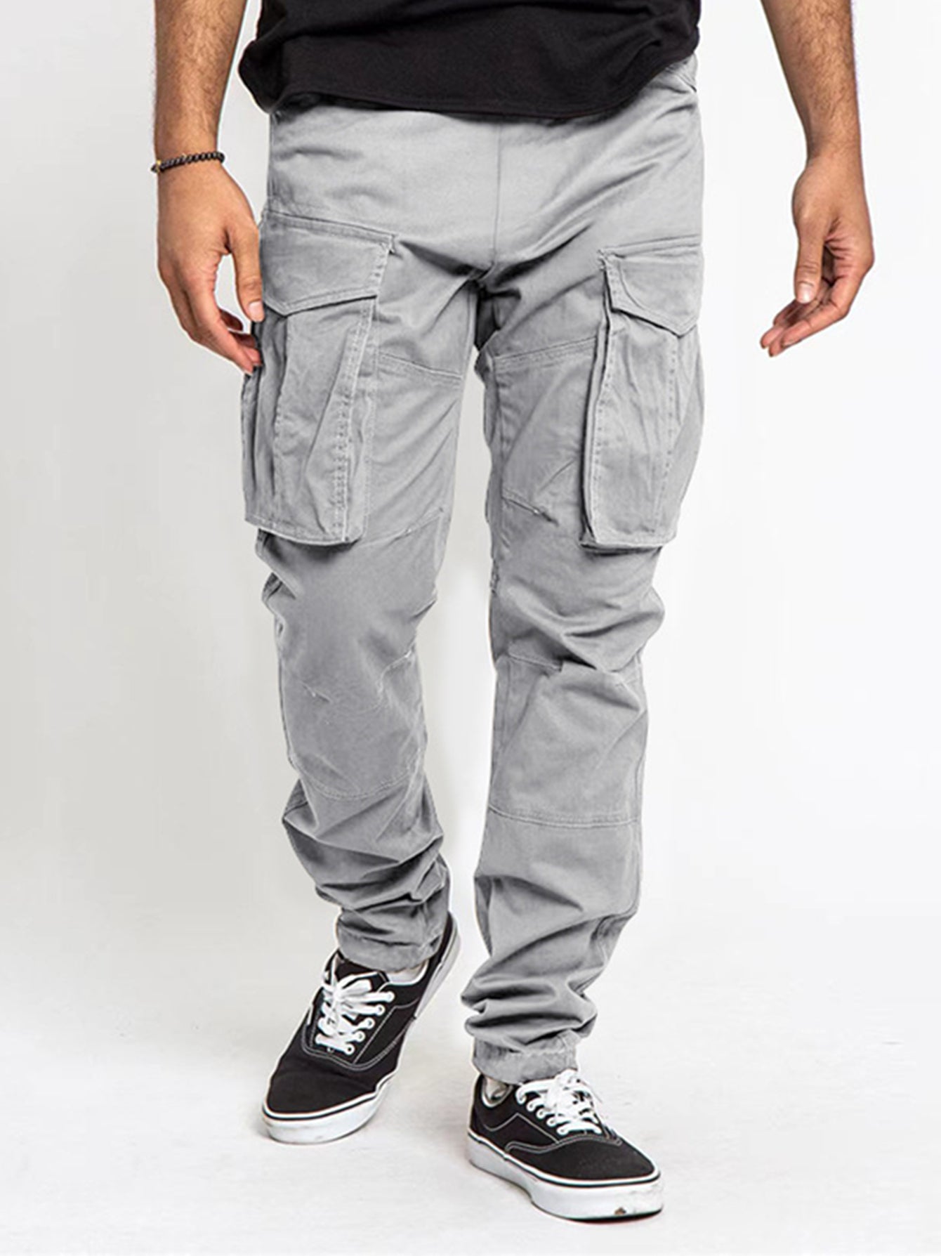 Classic Cargo Pants Men's Casual Drawstring Joggers Hip Hop Autumn