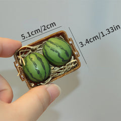 Fruit Basket Watermelon Refrigerator Magnets