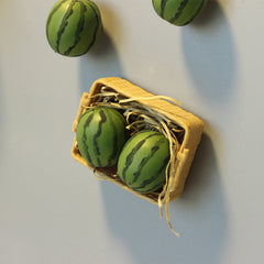 Fruit Basket Watermelon Refrigerator Magnets