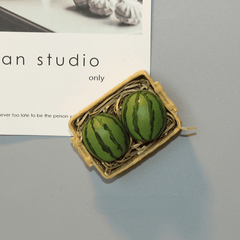 Fruit Basket Watermelon Refrigerator Magnets
