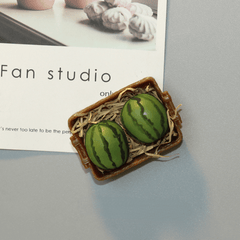 Fruit Basket Watermelon Refrigerator Magnets