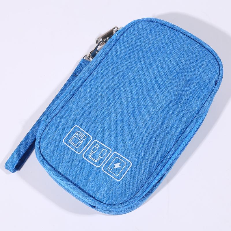 Versatile Data Cable Bag Zipper Electronic Accessories Bag