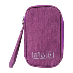 Versatile Data Cable Bag Zipper Electronic Accessories Bag