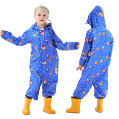 Kids Animal Printed Raincoat with Storage Bag