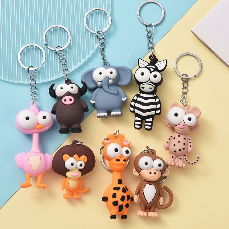 Cute Cartoon Plush Keychain for School Bag or Handbag