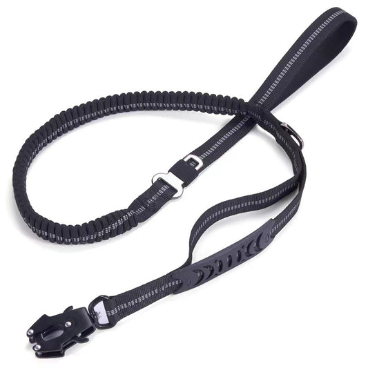 Tactical Dog Leash w/ Quick Release & Reflective Shock Absorber