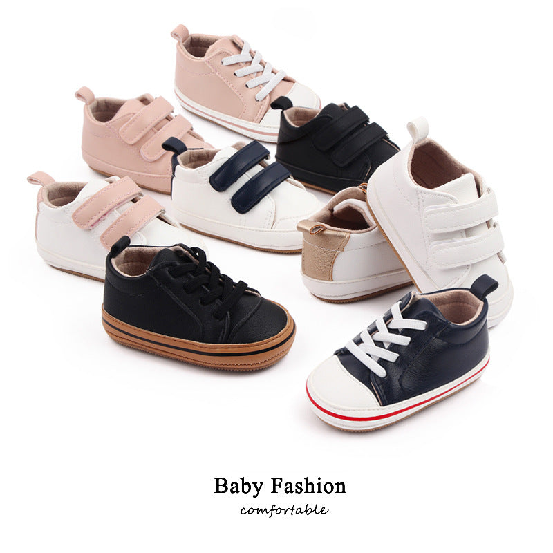 Hook And Loop Non Slip Crib Shoes Comfortable Sneakers