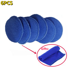 6PCS Microfiber Car Polishing Sponge Buff Pads