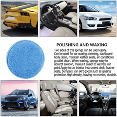 6PCS Microfiber Car Polishing Sponge Buff Pads