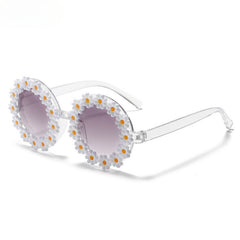 Daisy Shape Kids Mirror Sunglasses Round Beach Sunglasses
