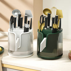 360 Degree Rotating Kitchen Storage Rack for Chopsticks and Spoons