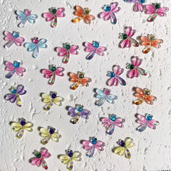 30pcs Mini Dragonfly Resin Sticker Scrapbooking DIY Jewelry Craft
