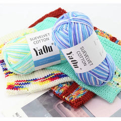 2pcs Gradient Cotton Yarn 8 ply 200m for DIY Knitting Crocheting