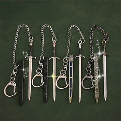 Mini Sword Key Chain For Men Metal Toy Key Chain Unopened Edge