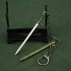 Mini Sword Key Chain For Men Metal Toy Key Chain Unopened Edge