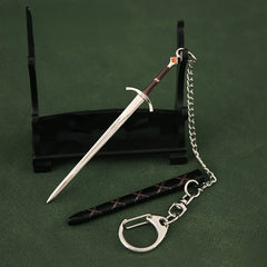Mini Sword Key Chain For Men Metal Toy Key Chain Unopened Edge
