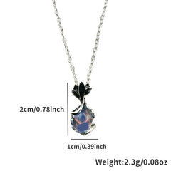 Moonstone Fish Pattern Pendant Necklace For Women