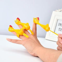 12pcs Catapult Turkey Tricky Fun Toy Launch Exotic Sticky Wall Chicken Prank