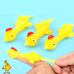 12pcs Catapult Turkey Tricky Fun Toy Launch Exotic Sticky Wall Chicken Prank