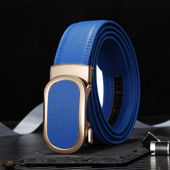 Men's Leather Belt High Waist Alloy Buckle