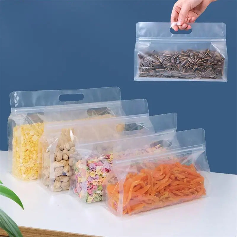 Transparent Sealed Food Handbag Plastic Convenient Food Packing Bag