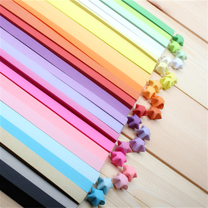 540 Origami Star Paper Double Sided Lucky Color Strips for Arts Crafting Gift