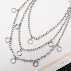 Retro Metal Chain Jeans Pants Gothic Accessories Men Women