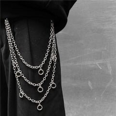 Retro Metal Chain Jeans Pants Gothic Accessories Men Women