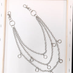 Retro Metal Chain Jeans Pants Gothic Accessories Men Women