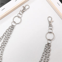 Retro Metal Chain Jeans Pants Gothic Accessories Men Women