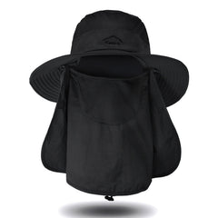 Outdoor Detachable Hat UPF 50 Gardening Hat Breathable Mesh Hat